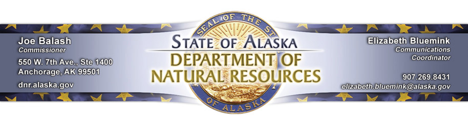 Alaska Department of Natural Resources, Commissioner Joe Balash, Communications Coordinator, Elizabeth Bluemink
