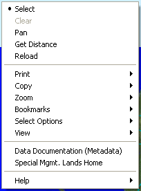 popup menu