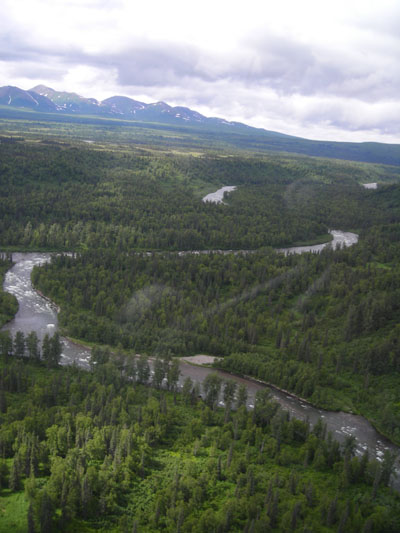 Photo of Lake Creek Canyon from the air