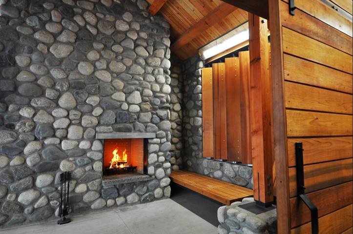 K'esugi Ken Campground Interpretive Pavilion Fireplace