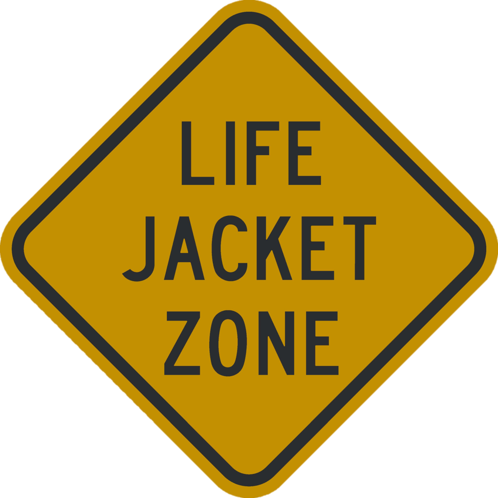 Life Jacket Zone sign