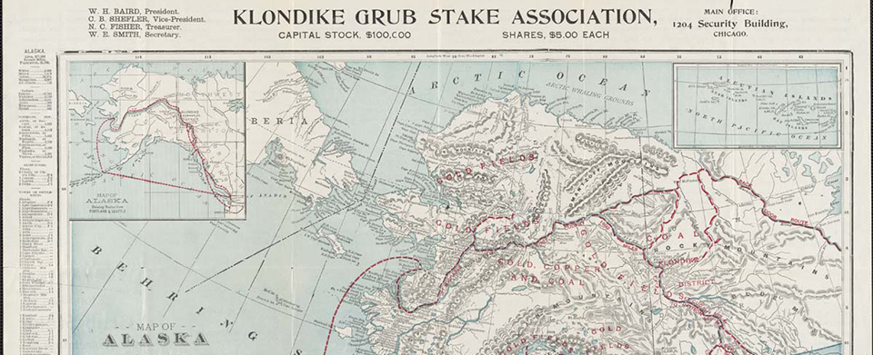 Klondike Grub Stake Association Map of Alaska Resources