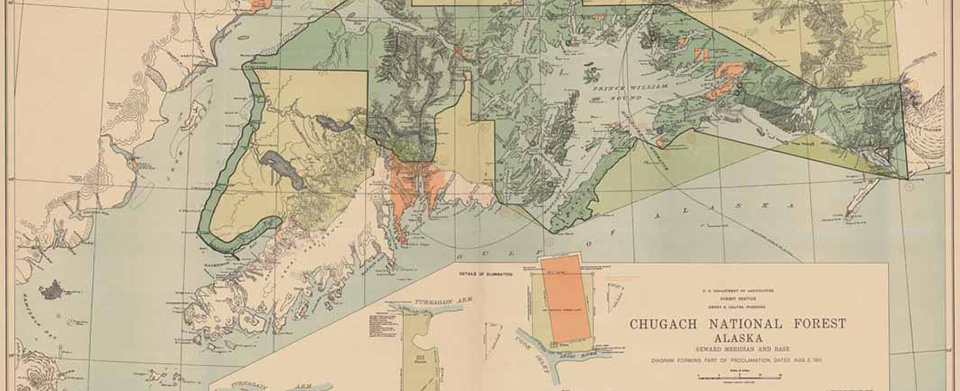 Chugach National Forest Map - 1915