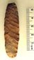 Transverse/parallel flaked lanceolate projectile point from the Early Taiga Period