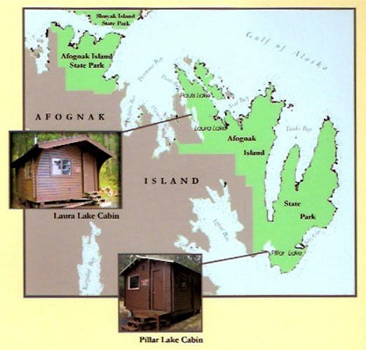 Afognak Island Cabin Map