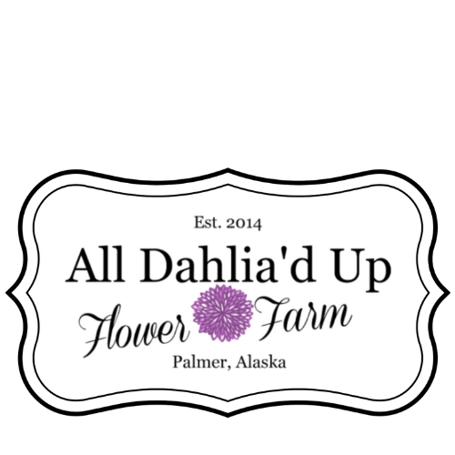 All Dahlia'd Up Flower Farm logo