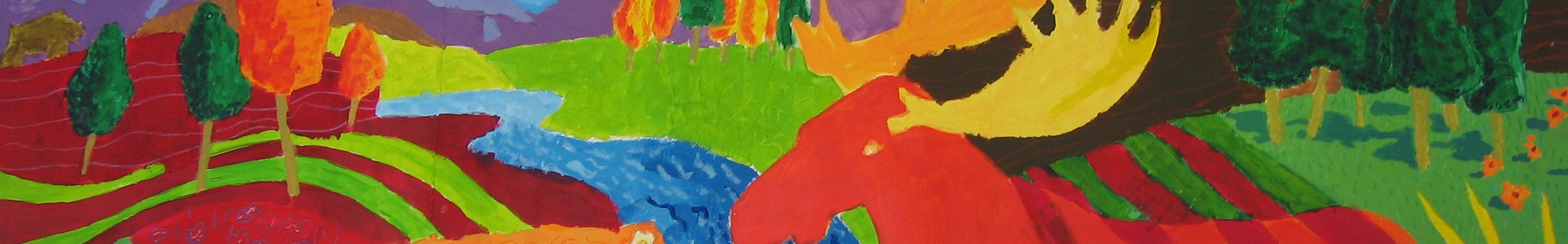Image of Abstract Art with a Moose as the subject