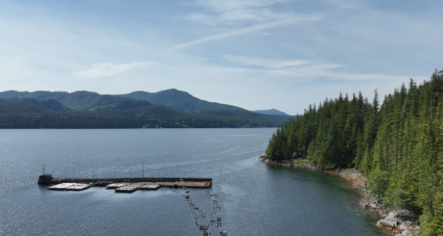 Oyster Rafts and Grow Out Lines in Southeast Alaska; decorative footer image