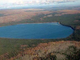 Aerial view of Deadman Lake from the south.