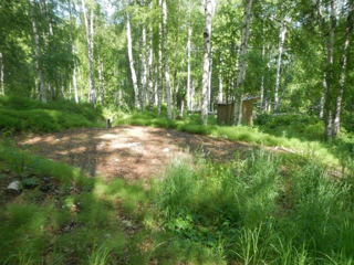 Outhouse and cleared area on ADL 418597