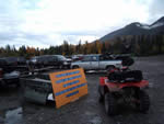 Pavilion parking area during the ATV club fall cleanup event