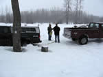 Stuck in the snow on the Lower Knik Flats