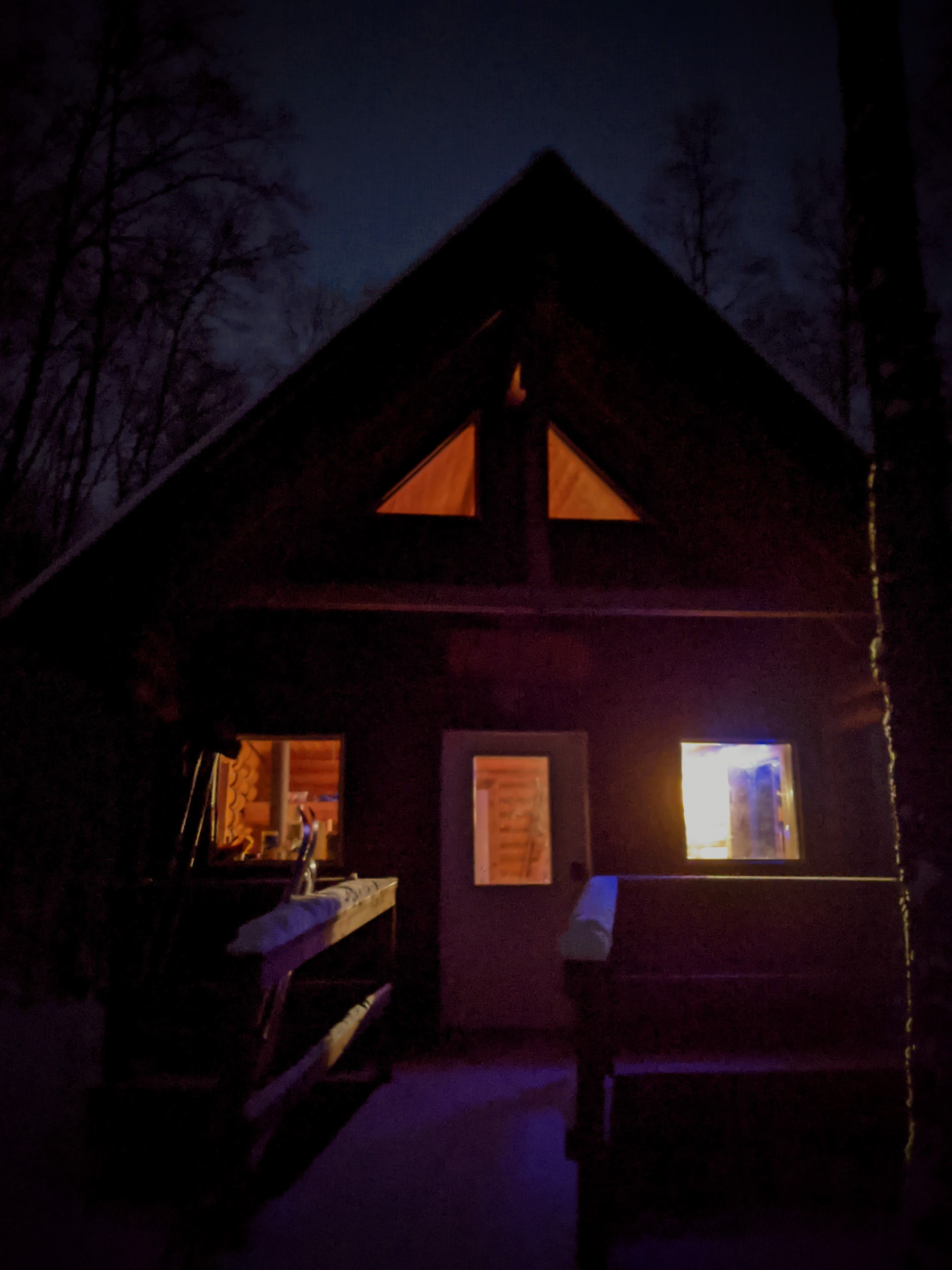 Beluga Cabin at Night