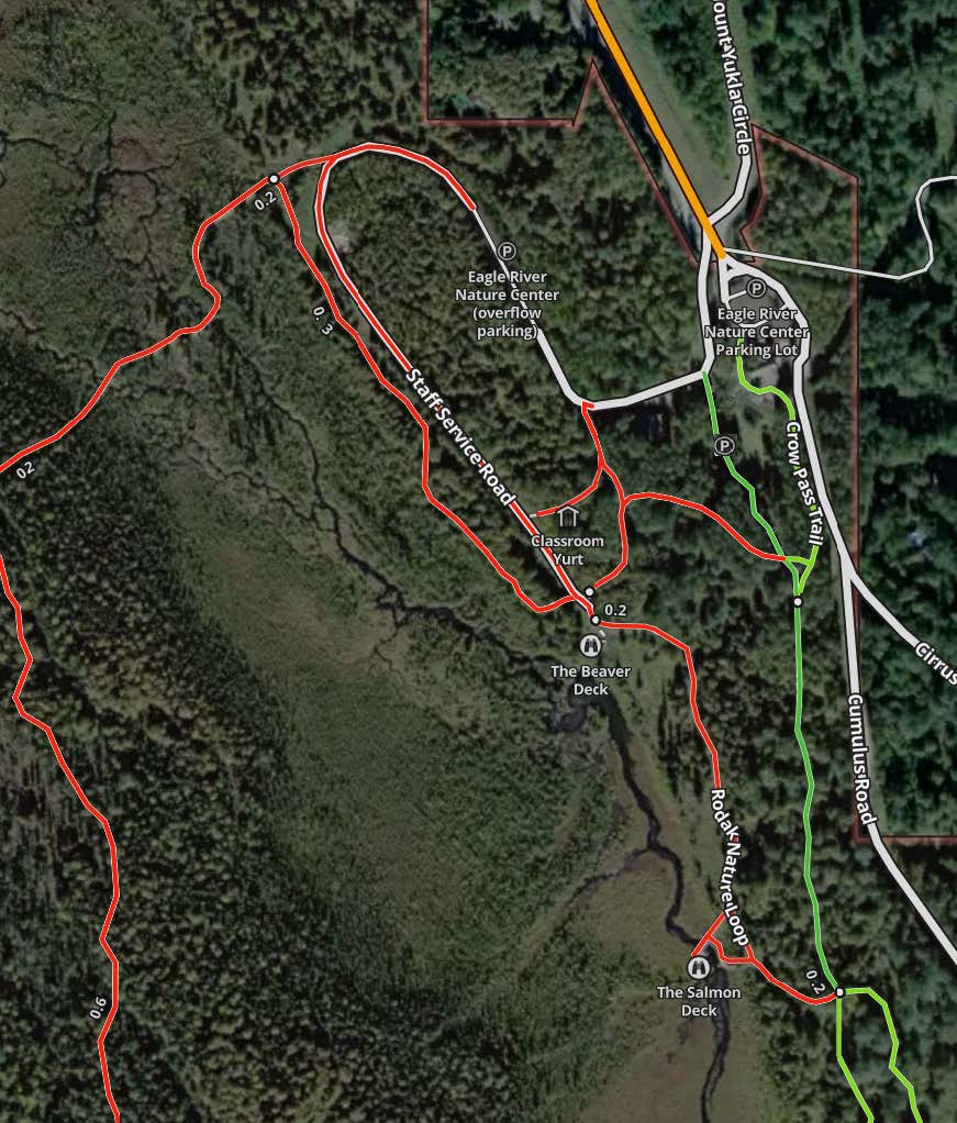 Map of Rodak Trail Closure