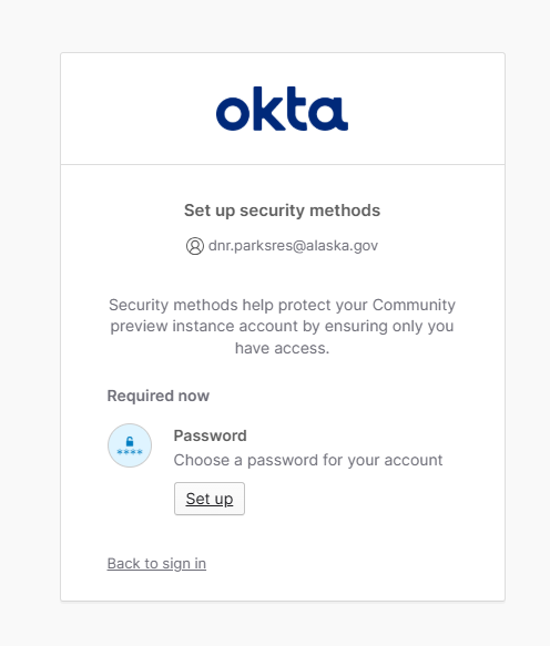 screenshot of the security methods page part 2