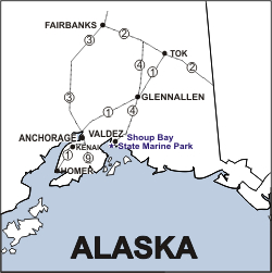 Shoup Bay Location Map