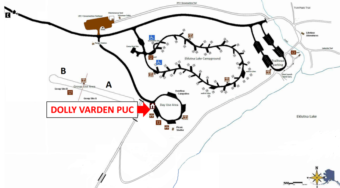 Location map of Dolly Varden Cabin