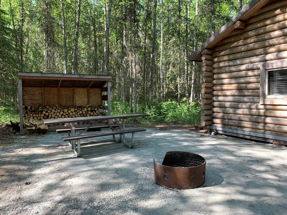 Eagle River Cabin fire ring