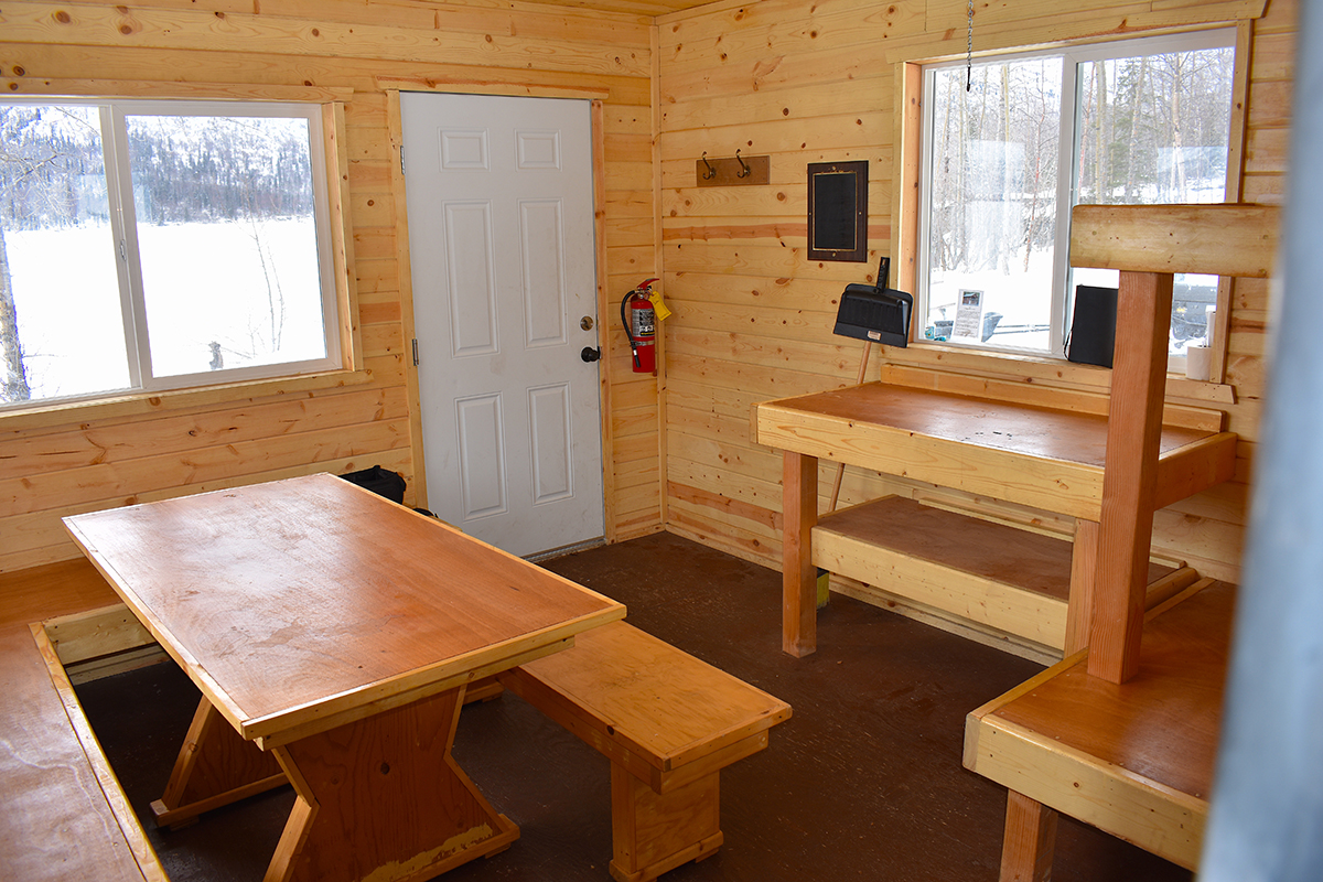 Yuditna Cabin Interior wood stove