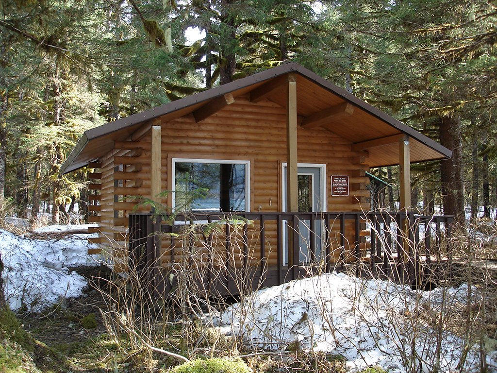 Spruce Glacier Cabin Exterior