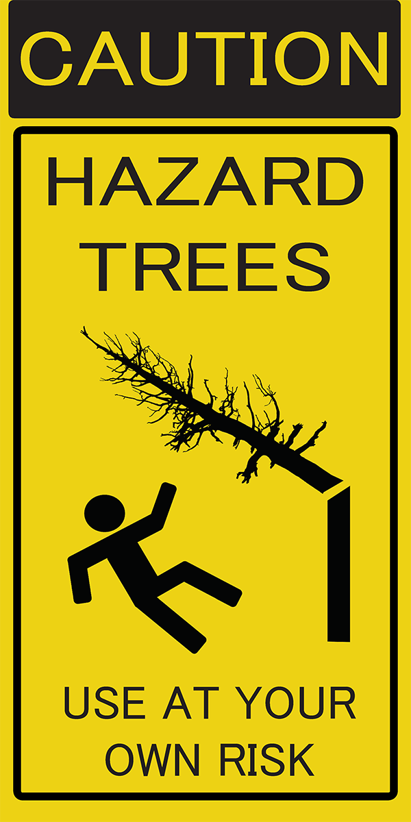 Caution: Falling trees