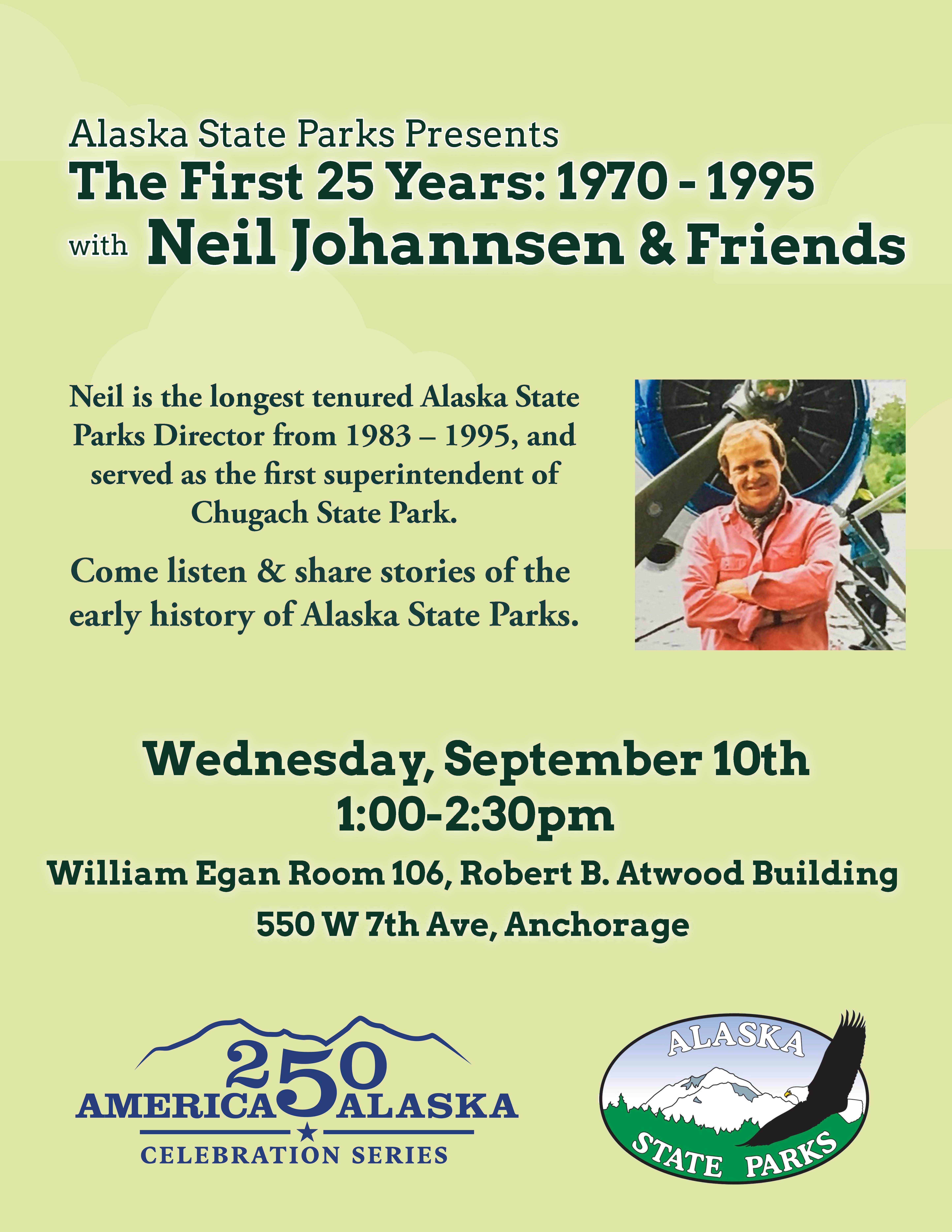flyer for Neil Johannsen presentation