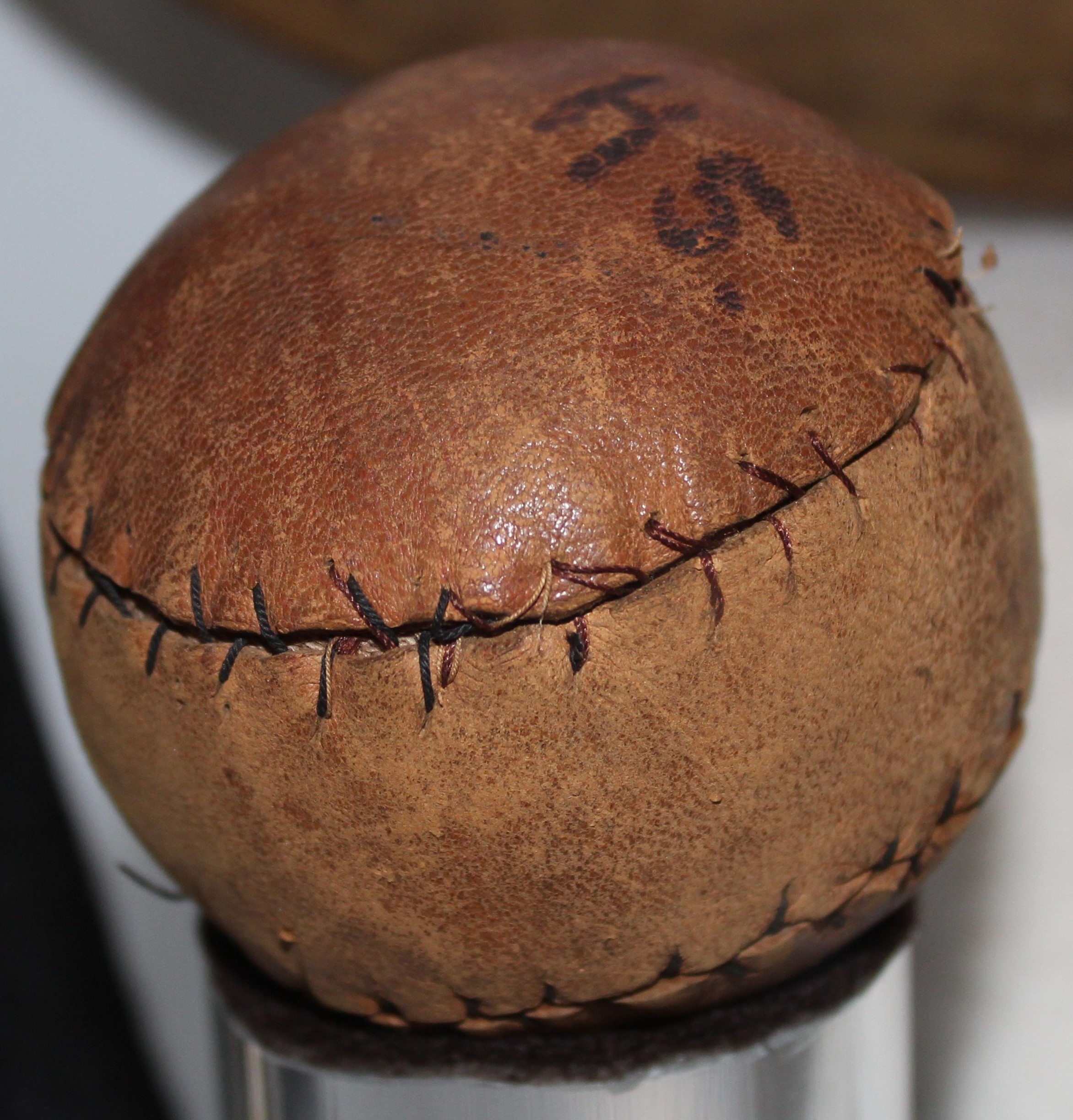 Sealskin softball. Courtesy of the Anchorage Museum. 