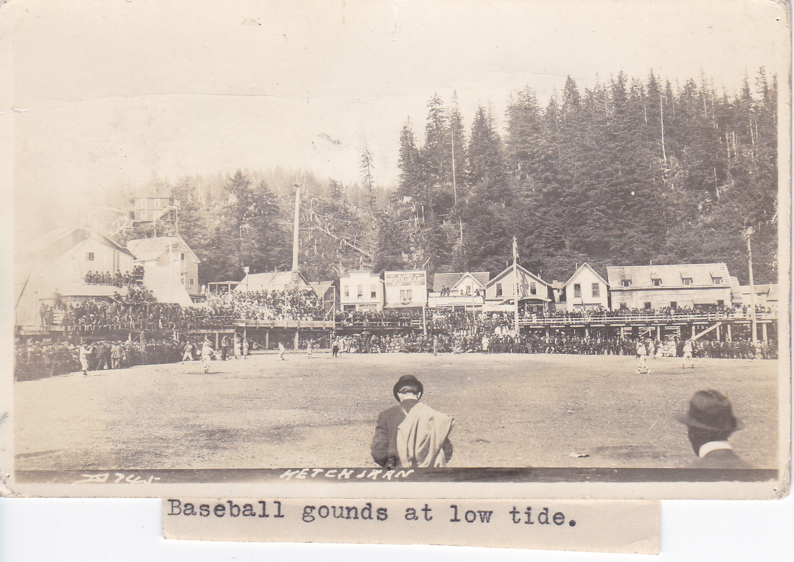 Ketchikan’s baseball grounds at low tide. Courtesy of Terrence Cole.