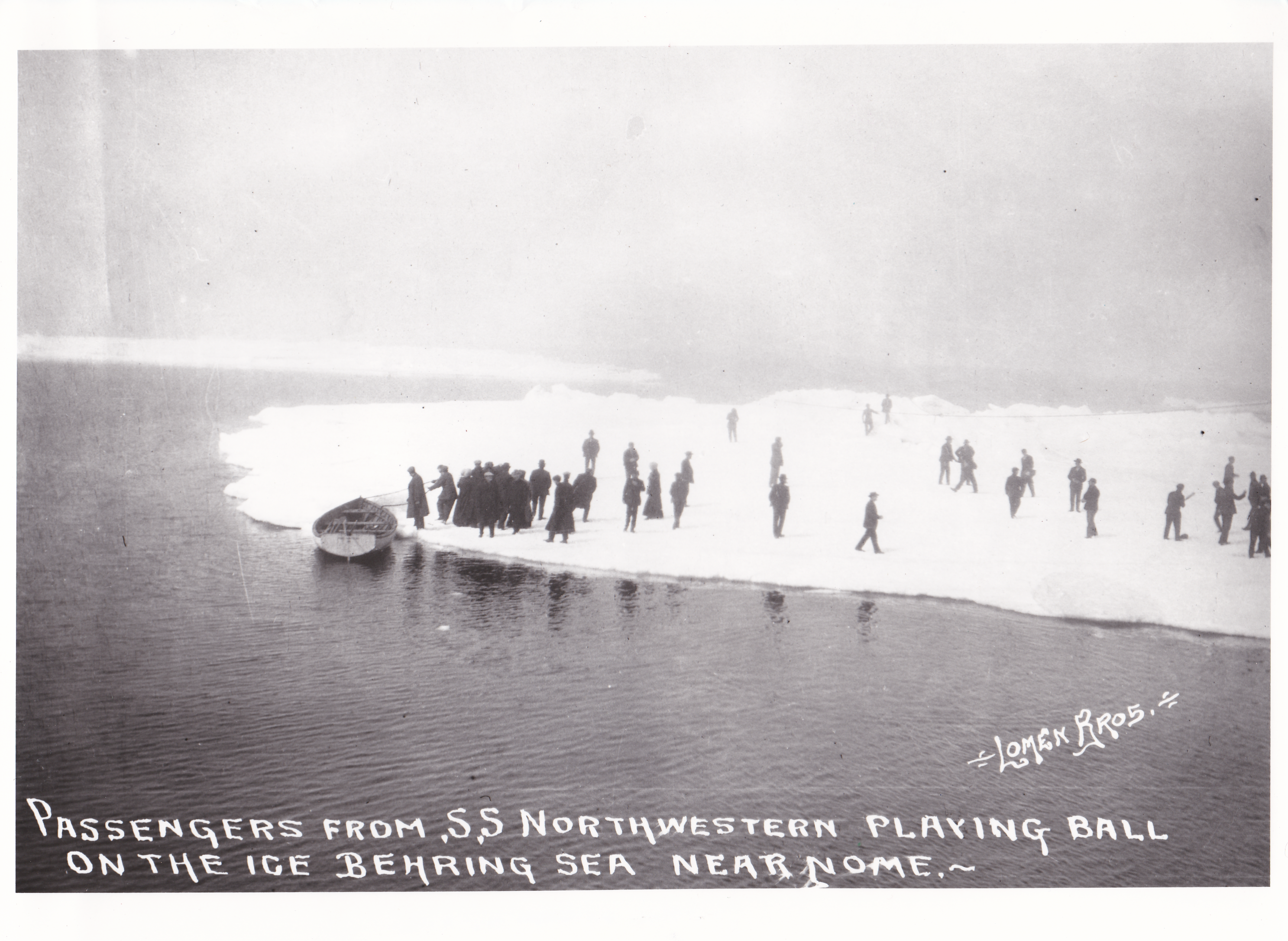 Passengers playing on Bering Sea ice, Glenbow Archives. Courtesy of Terrence Cole.