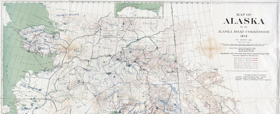 Alaska Road Commission Map of Alaska - 1916