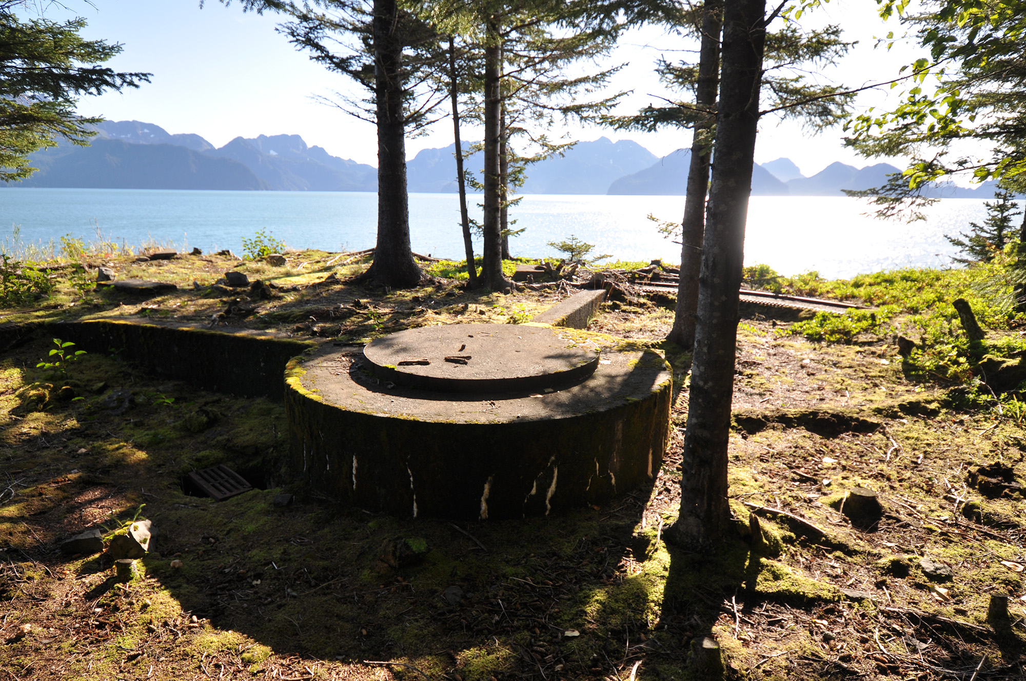 The Panama mount 155 guns at Rocky Point offer visitors a panorama view of Resurrection Bay. September 2021