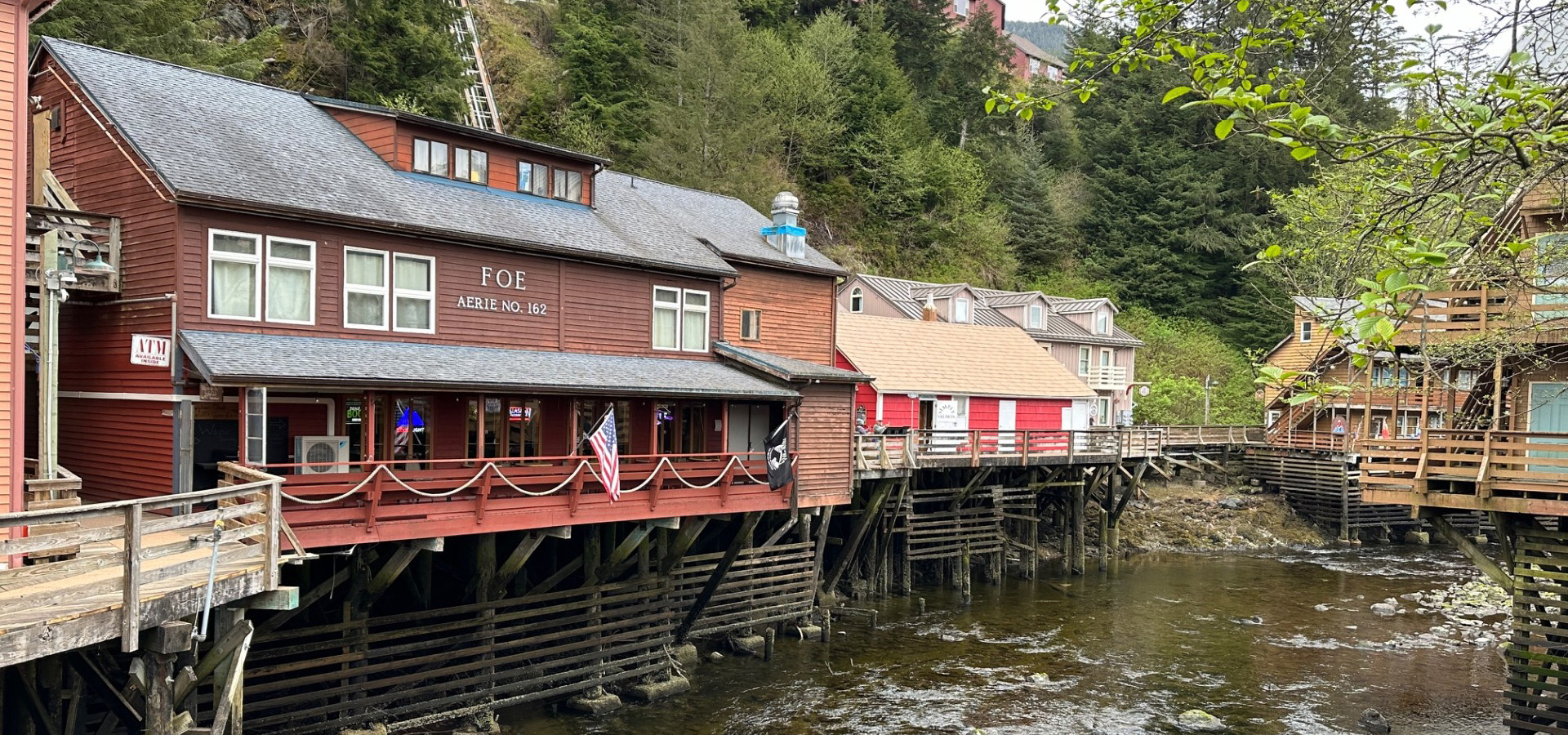 Historic Creek Street view from Creek, Ketchikan