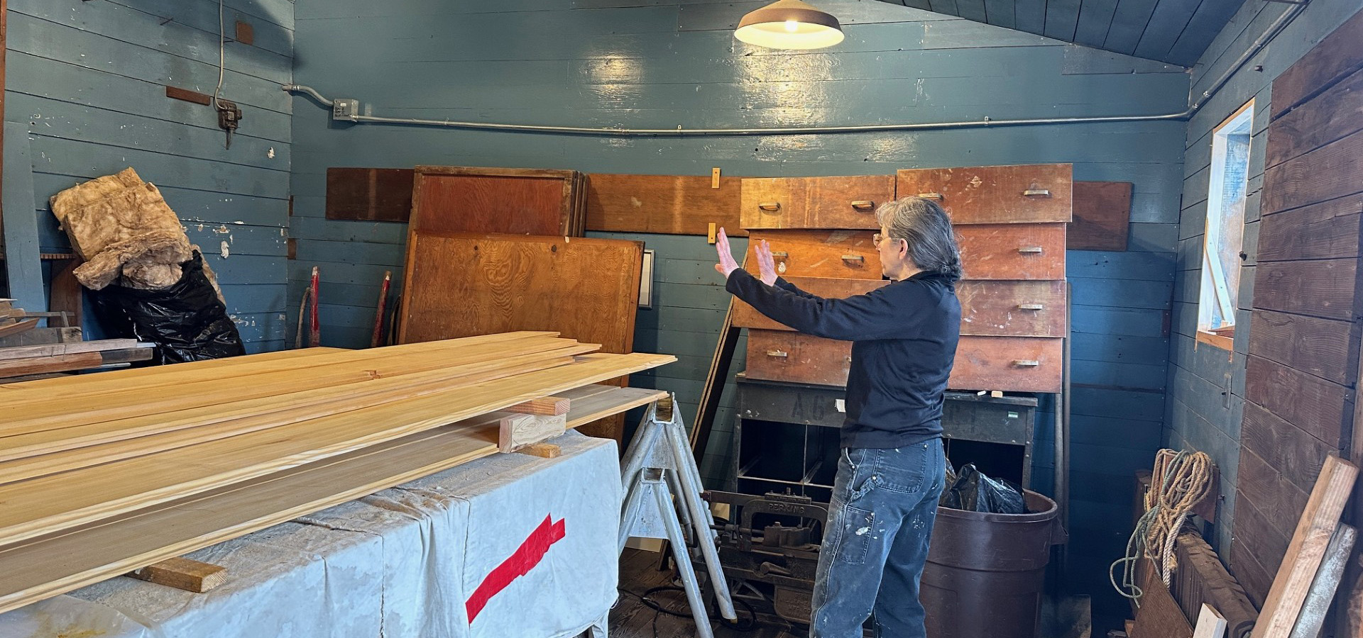 Japonski Island boathouse Interior - Photo by OHA Staff