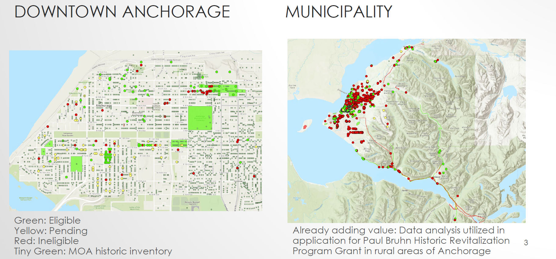 City map of Anchorage identifying all of the local historic locations