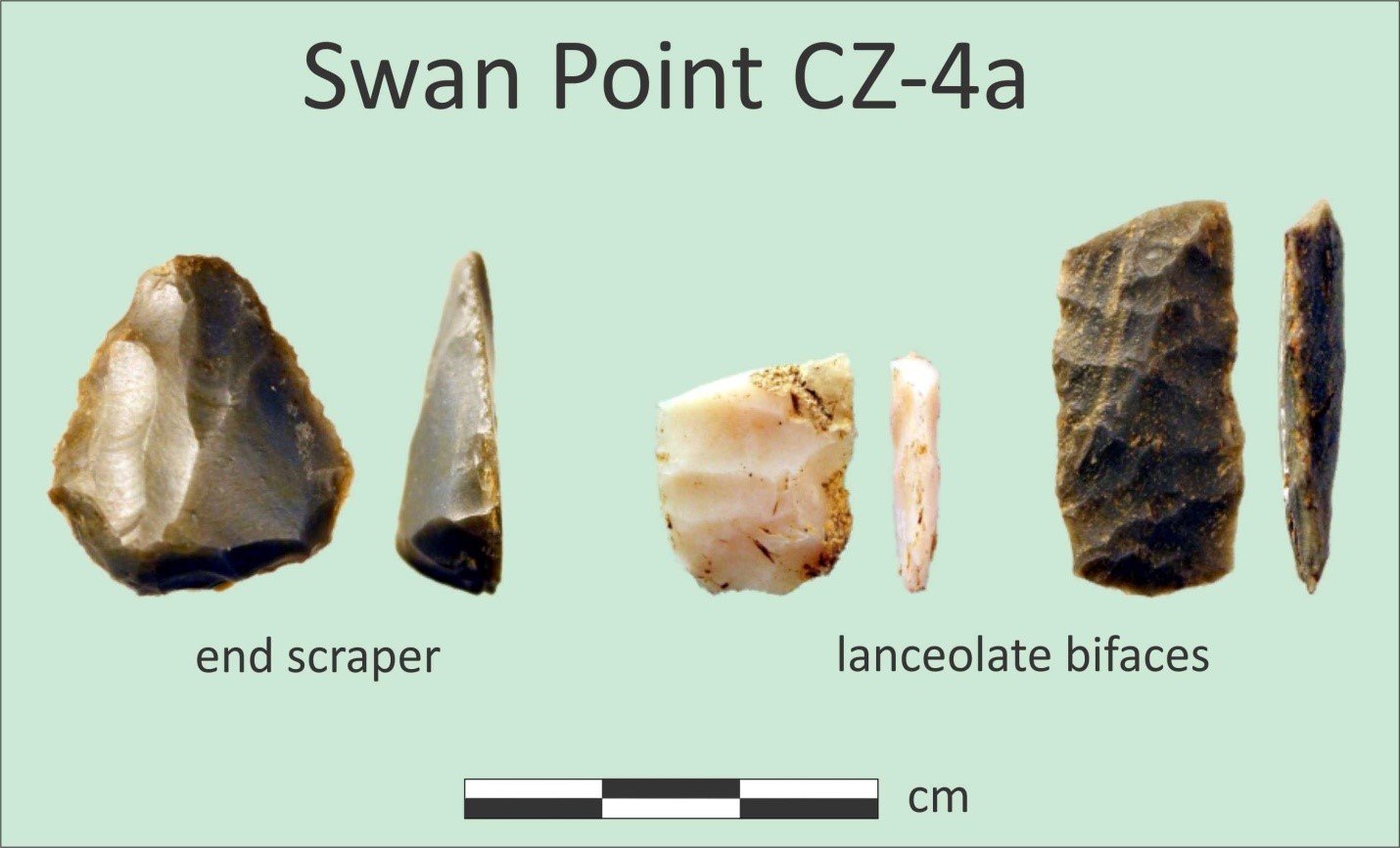 Swan Point Ebt Phase 2, Cultural Zone 4a artifacts.