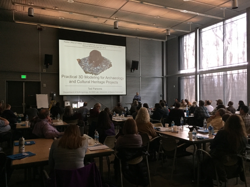 Outside due to fire alarm and evacuation