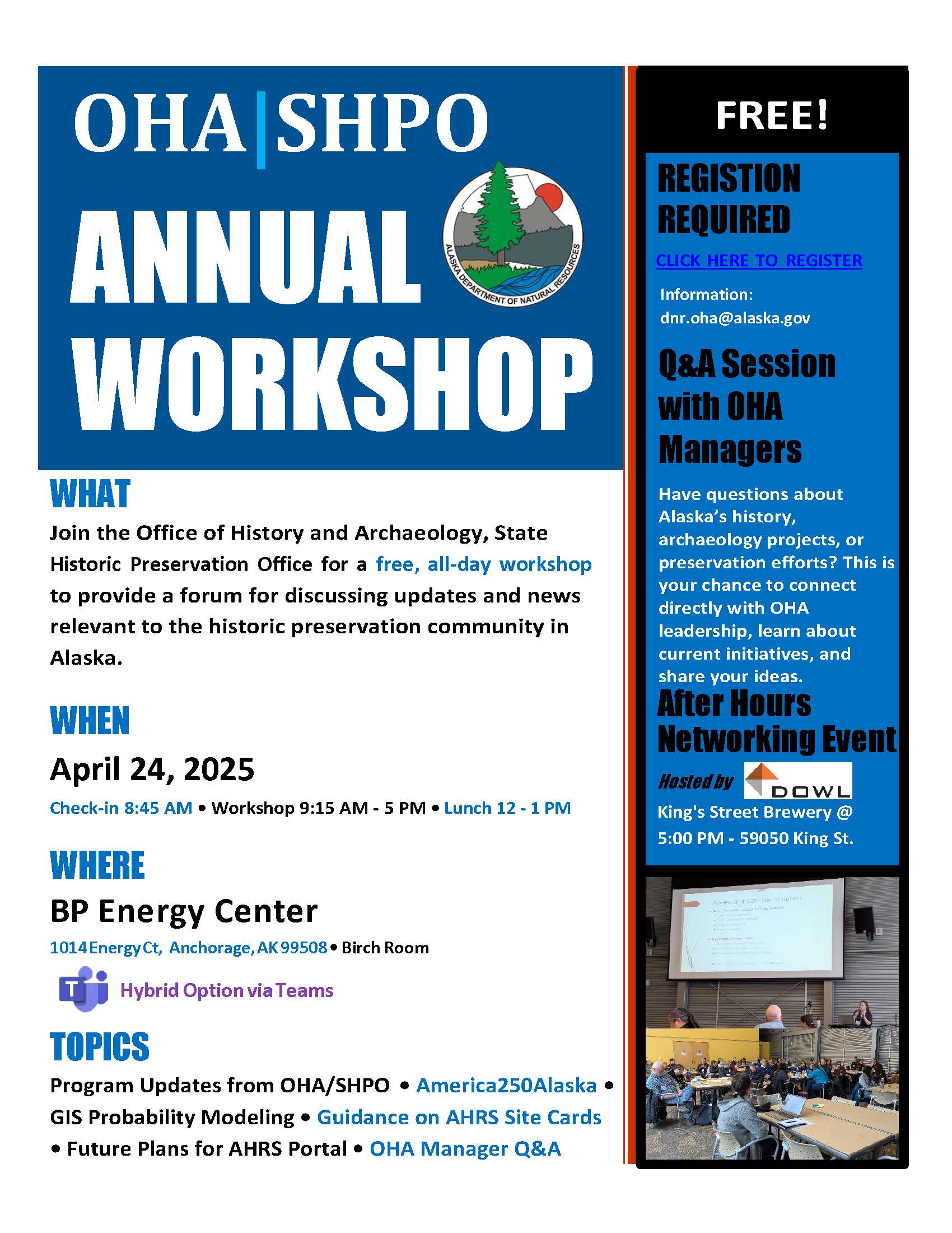 2026 OHA Annual Workshop Flyer