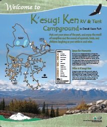 K'esugi Ken Tent Campground Interpretive Panel