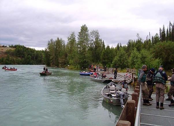 Kenai River Fisihng Boat Dock