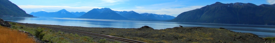 Railroad along the Seward Highway and Turnagain Arm