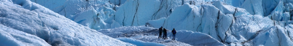 Hiking on the Mantanuska Glacier