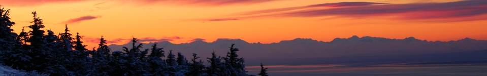 Sunset along Turnagain Arm